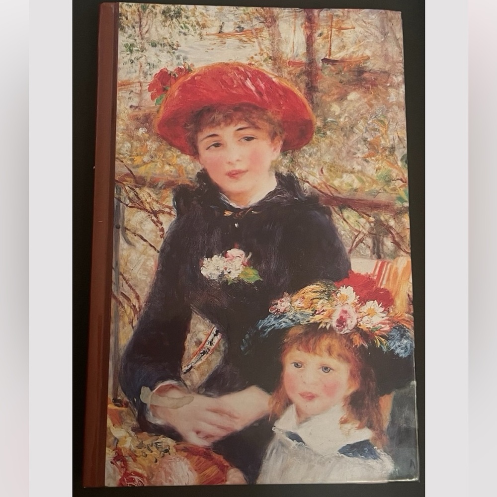 Two Sisters On the Terrace-Renoir hardcover,lined Journal-Cal “E” on top+bottom
